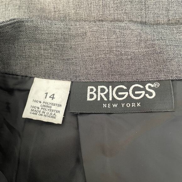 Vintage Long Pencil Skirt Size 14 Gray Solid Minimal Career Office Academia 90s - Picture 12 of 15